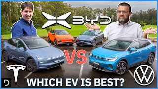 Tesla Model Y v BYD Sealion 7 v Xpeng G6 v Volkswagen ID.4 Comparison