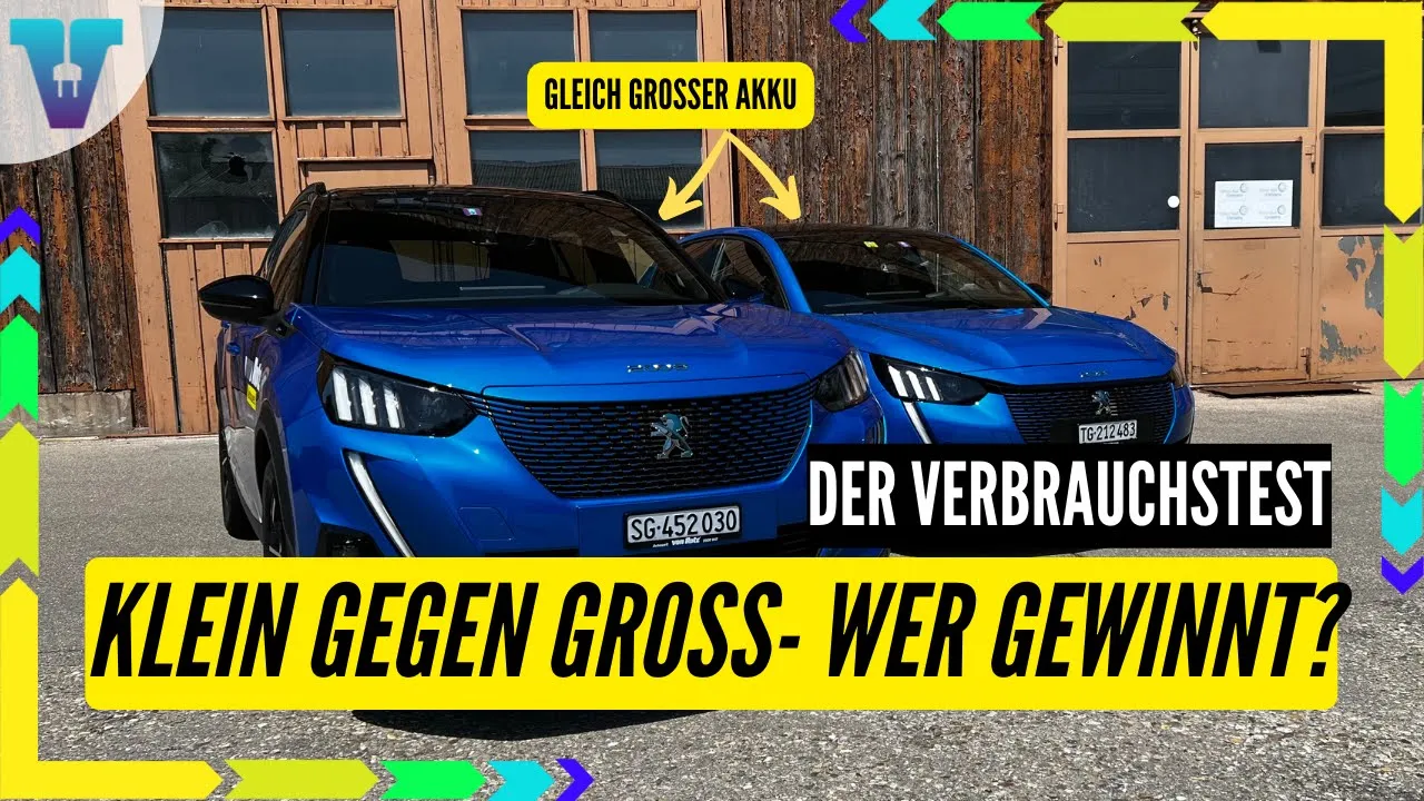 Peugeot e208 vs. e2008 | Welcher kommt weiter? Verbrauch? [Deutsch 4K] | Vision E Drive Nr.167