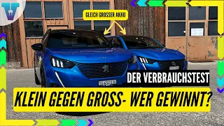 Peugeot e208 vs. e2008 | Welcher kommt weiter? Verbrauch? [Deutsch 4K] | Vision E Drive Nr.167