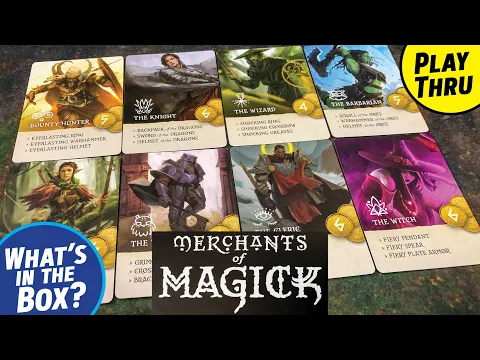 MERCHANTS OF MAGICK Unboxing and Solo Playthrough Published by Rock Manor Games