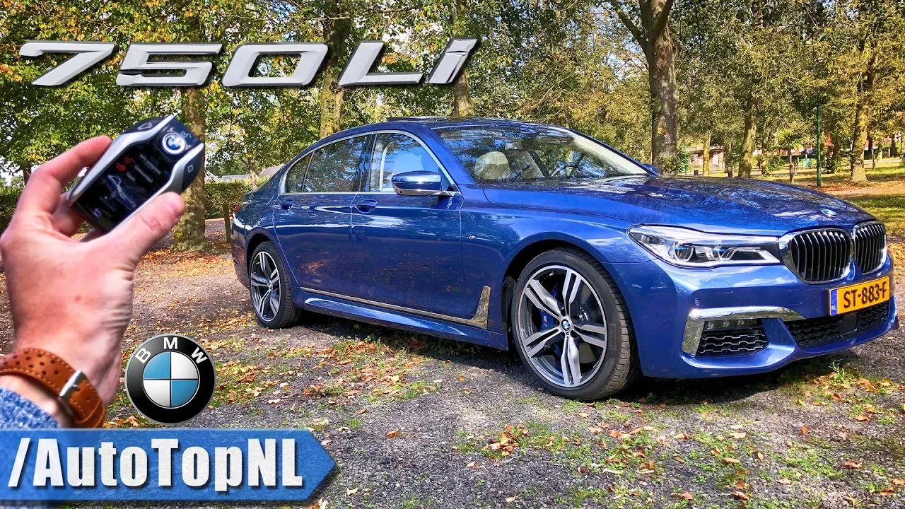 Rolls Royce Blue BMW 7 Series 750Li M Sport REVIEW POV Test Drive on AUTOBAHN ROAD by AutoTopNL