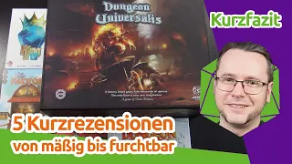 Durchgefallen: 5 Brettspiel-Kurzrezensionen - von mäßig bis furchtbar | staygeeky