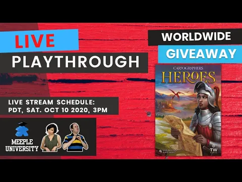LIVE - Cartographers Heroes - Play Along & Worldwide Giveaway
