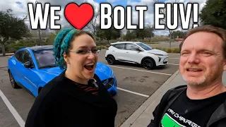 Mustang Mach-E AND Chevy Bolt EUV! A perfect two EV garage!