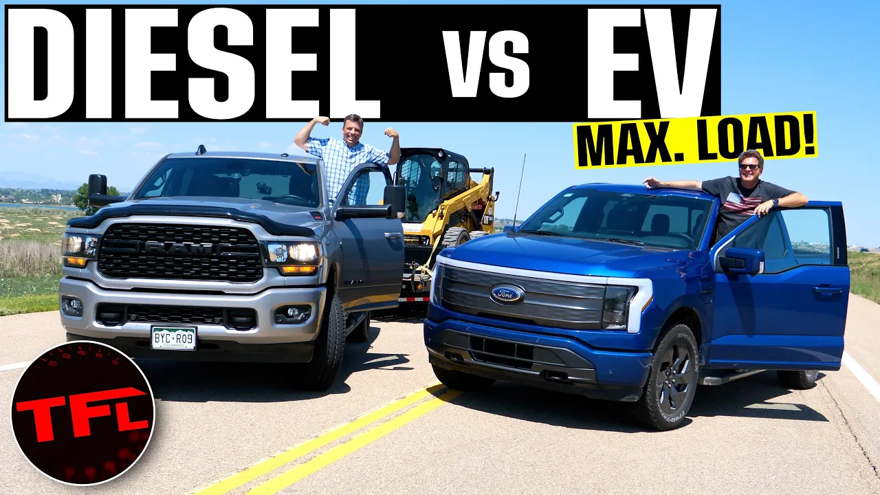 This Result Is Totally Unexpected: Ram Cummins Diesel VS Ford F-150 Lightning MAX Towing Comparison!