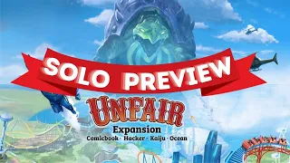 Unfair Expansion Kickstarter SOLO Preview: Comic book, Kaiju, Hacker, Ocean