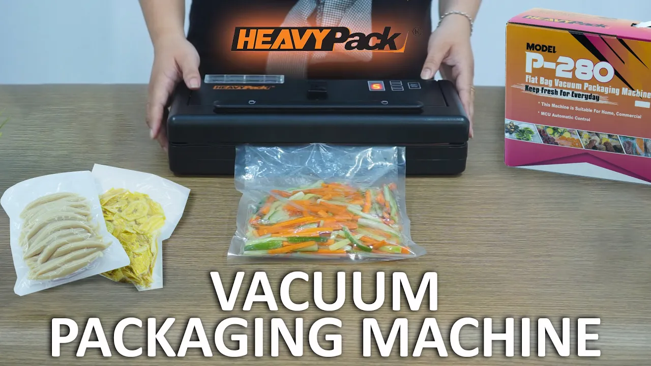 Flat Bag Vacuum Packaging Machine P-280 Heavypack on Youtube