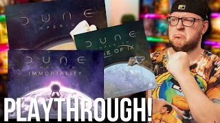 Grafting Cards and Launching Dreadnoughts! Dune Imperium All Expansions 3 Player Playthrough!