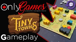 Tiny Towns Board Game Gameplay - Twitch Live Stream Replay