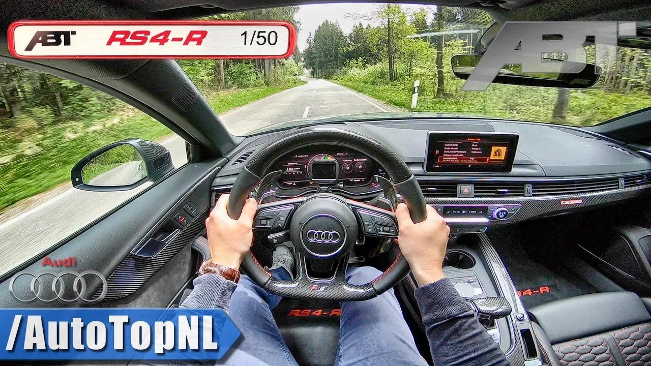 Audi RS4 R ABT 2.9 V6 BiTurbo LOUD! POV Test Drive by AutoTopNL