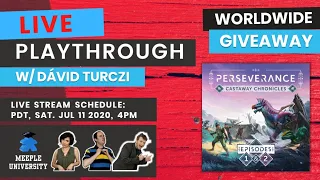 LIVE - Perseverance Castaway Chronicles Board Game - Playthrough + Dávid Turczi + Worldwide Giveaway
