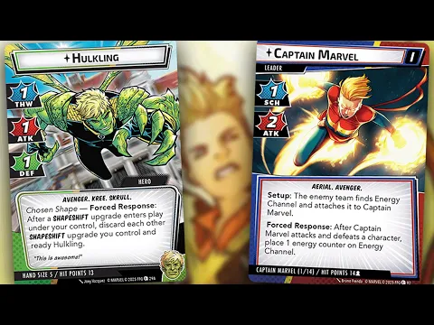 Marvel Champions Hulkling vs Expert Captain Marvel Live Replay