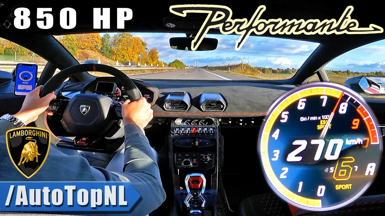 850HP Lamborghini Huracan Performante SUPERCHARGED on AUTOBAHN By AutoTopNL