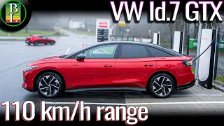 VW Id.7 GTX (AWD, 86kWh) - 110 km/h (68mph) range test