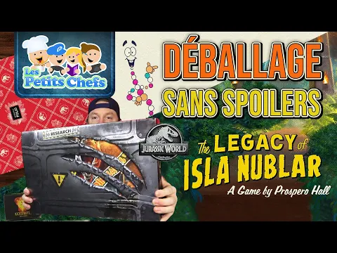 Déballage du jeu Jurassic World: The Legacy of Isla Nublar version Kickstarter | Les Petits Chefs