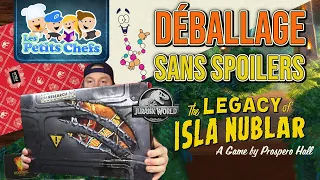 Déballage du jeu Jurassic World: The Legacy of Isla Nublar version Kickstarter | Les Petits Chefs
