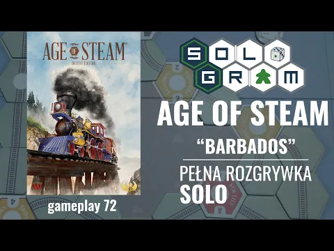 Age of Steam | pełna rozgrywka solo | Barbados | zasady gry | gameplay 72