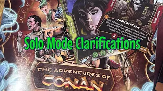 Solo Mode Clarifications for The Adventures of Conan