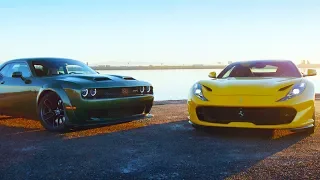 Head 2 Head FULL EPISODE | 2018 Ferrari 812 Superfast v 2019 Dodge Challenger Hellcat Redeye—Ep. 108