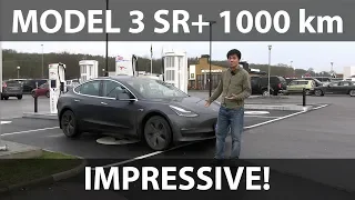 Model 3 Standard Range Plus 1000 km challenge