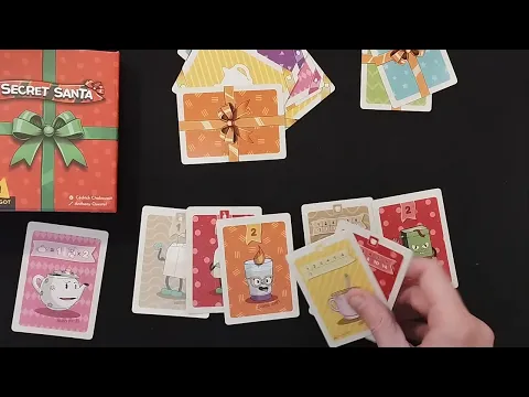 Secret Santa card game how to setup play and review #boardgame #tabletop AmassGames #gift #gifts