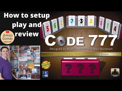Code 777 board game 25th anniversary edition how to setup play and review #amassgames #deduction