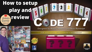 Code 777 board game 25th anniversary edition how to setup play and review #amassgames #deduction