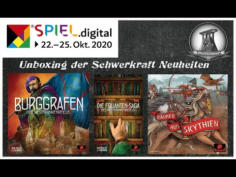 PottGamer Spezial | Unboxing Schwerkraft Neuheiten | Burggrafen, Räuber aus Skythien, Foliantensaga