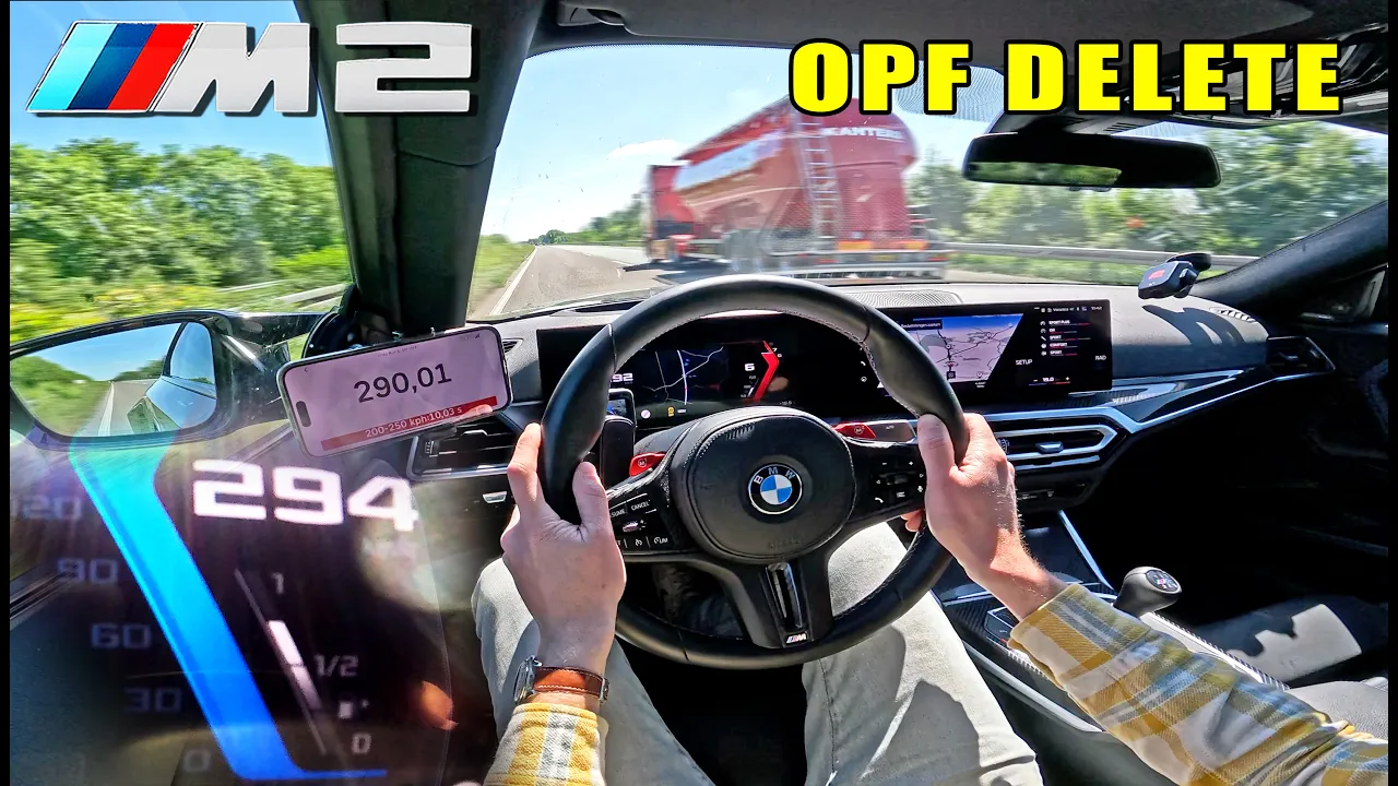 BMW M2 G87 *MANUAL* has OPF & VMAX DELETE on AUTOBAHN