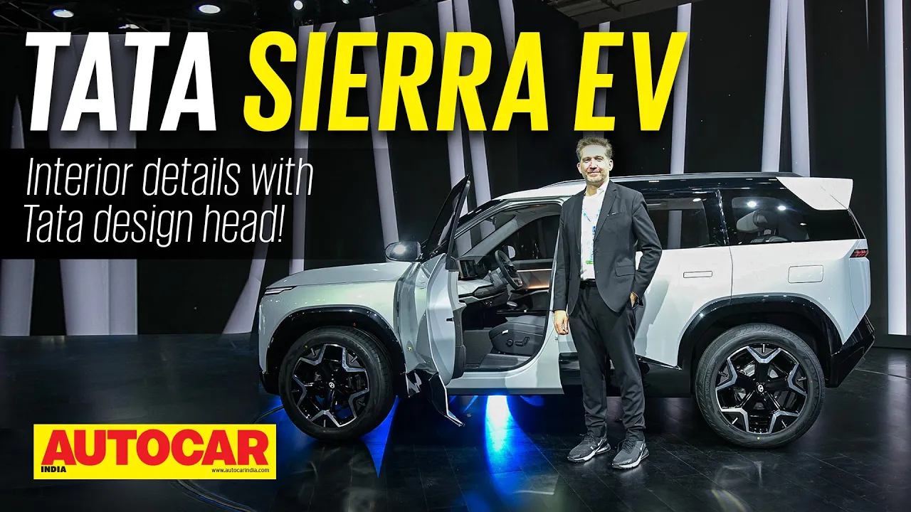 Tata Sierra interior details with Tata design head Martin Uhlarik | Auto Expo 2023 | Autocar India