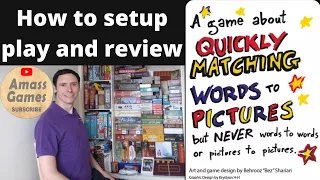 A game about quickly matching words to pictures but never words to words or pictures to pictures