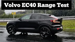 Volvo EC40 Twin Performance 😎 Highway Range Test