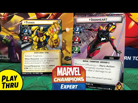 IRONHEART vs Expert THANOS in a Marvel Champions Solo Playthrough