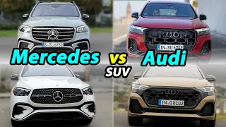 Audi vs Mercedes SUV comparison GLS vs Q7, GLE vs Q8, GLC vs Q5, EQE SUV vs Q6 e-tron