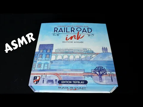 ASMR RAILROAD INK - Blue version - Board Game Playthrough (Whispering)