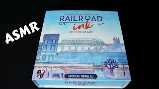 ASMR RAILROAD INK - Blue version - Board Game Playthrough (Whispering)