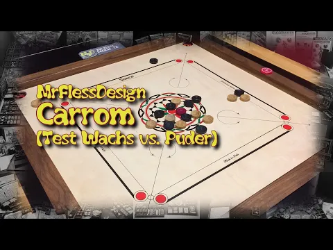Carrom board test (wax vs. powder)
