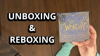 Wordsy - Quick Look Game Unboxing & Reboxing - What's in the Box?