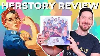 A Board Game About Women? 👩🏻‍⚕️ 👩🏼‍🌾 👩🏿‍🏫 👩🏽‍🔬 👩🏻‍🚀 👩🏾‍🚒 HerStory: How to Play and Review!