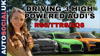 Driving 3 high-powered Audi's - 2021 TTRS/SQ8/RS6 UK 4K REVIEW