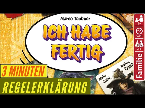 ICH HABE FERTIG Regeln Anleitung Erklärt Kartenspiel Familienspiel 2024