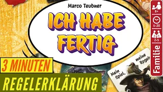 ICH HABE FERTIG Regeln Anleitung Erklärt Kartenspiel Familienspiel 2024