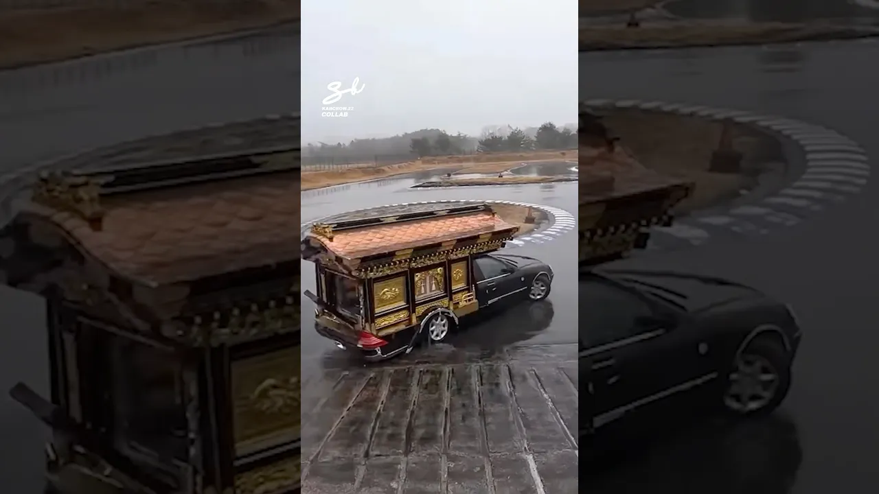 A Highly Modified Hearse Car! 😱 #hearse #cars #racing