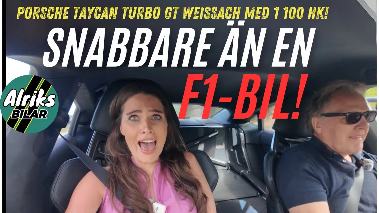Porsche Taycan Turbo GT Weissach – 1 100 hk! Snabbare än en F1-bil!