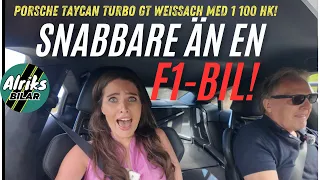 Porsche Taycan Turbo GT Weissach – 1 100 hk! Snabbare än en F1-bil!