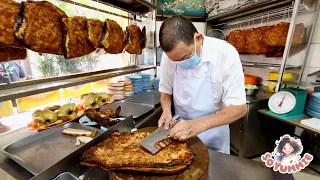 Open 3 hrs only! Michelin Award Roast Pork Belly Master - Malaysia Street Food