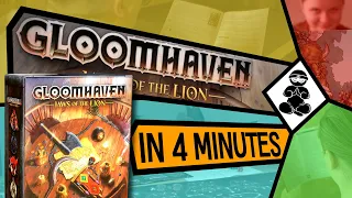 Gloomhaven Jaws of the Lion - How to Play in 4 minutes - BoardgameNinja - EN