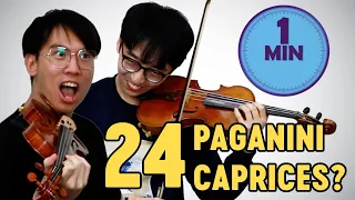PLAYING ALL 24 PAGANINI CAPRICES IN 1 MINUTE?