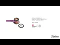 3M™ Littmann® Cardiology IV™ Fonendoscopio para diagnóstico, campana de acabado arcoíris, con tubo color ciruela, vástago morado y auricular color negro, 68,5 cm, 6205 video