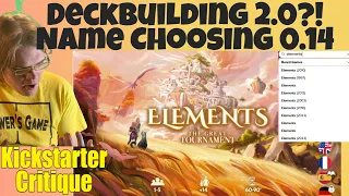 ELEMENTS The Great Tournament - Lets reinevent the Wheel - Kickstarter Critique Review